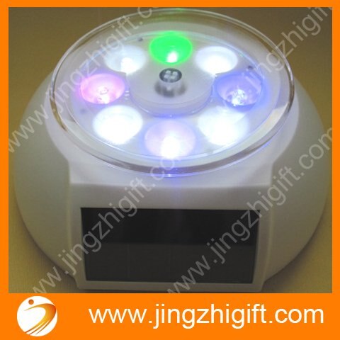 Brand Unique Crystal 8 Changeable LED Light Jewelry Rotating Led Light Base display Stand