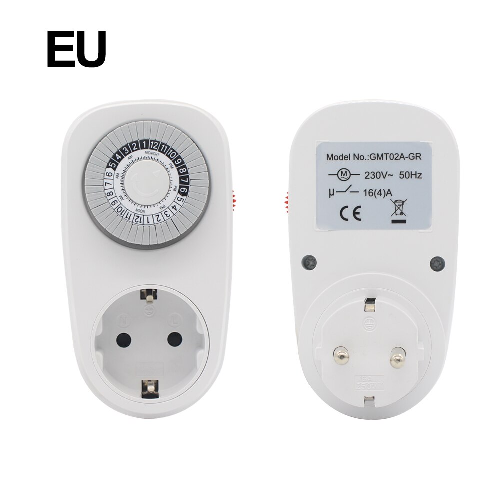 Manhua germany plug -in 230 vac 16a gmt 02a mekanisk energibesparende køkken-timer-switch til hjemmebrug: Eu-stik