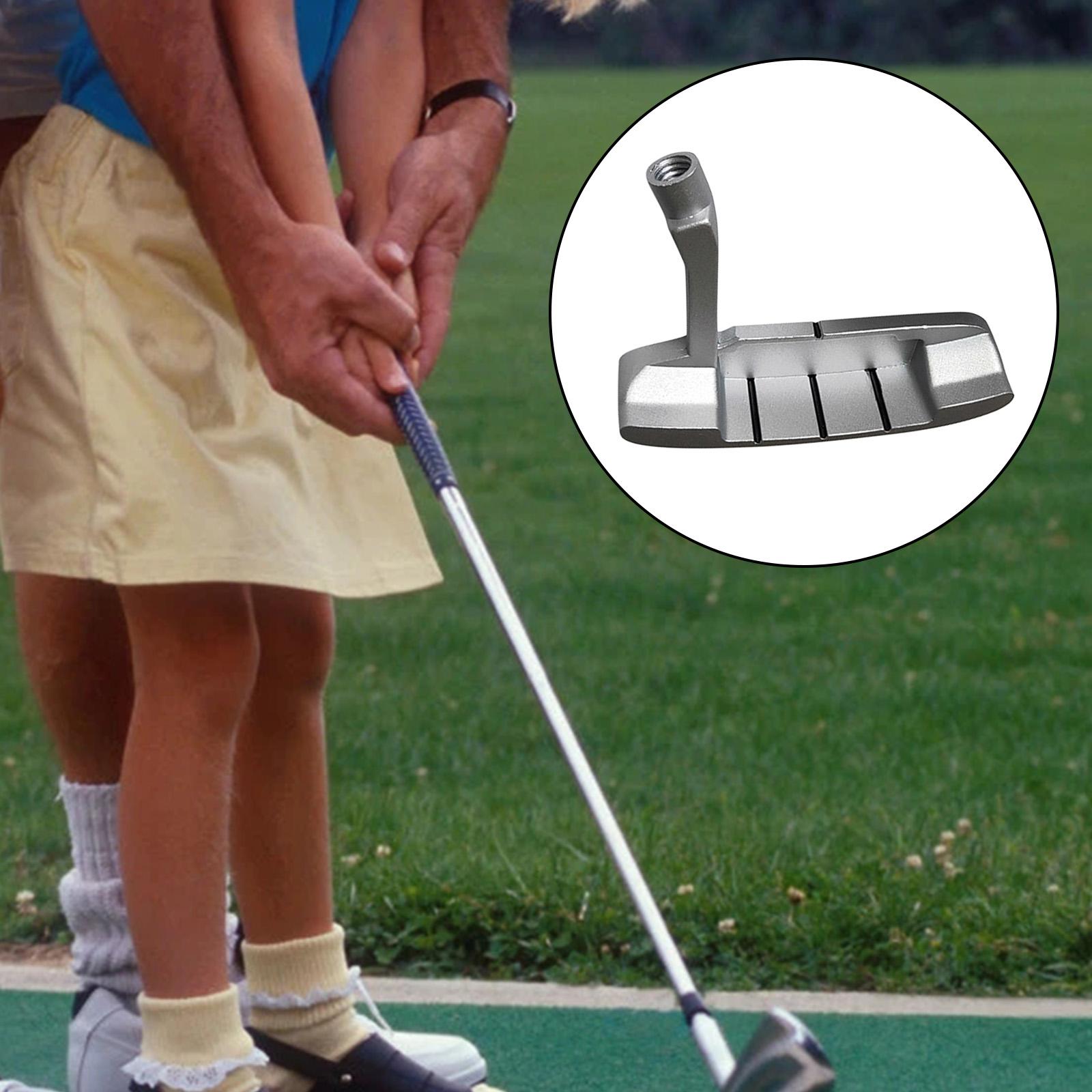 Zinklegering Golf Praktijk Putter Hoofd Golfclubs Onderdelen Zilver Vervanging Enkelzijdige Rechtshandig Voor Unisex Outdoor Kinderen