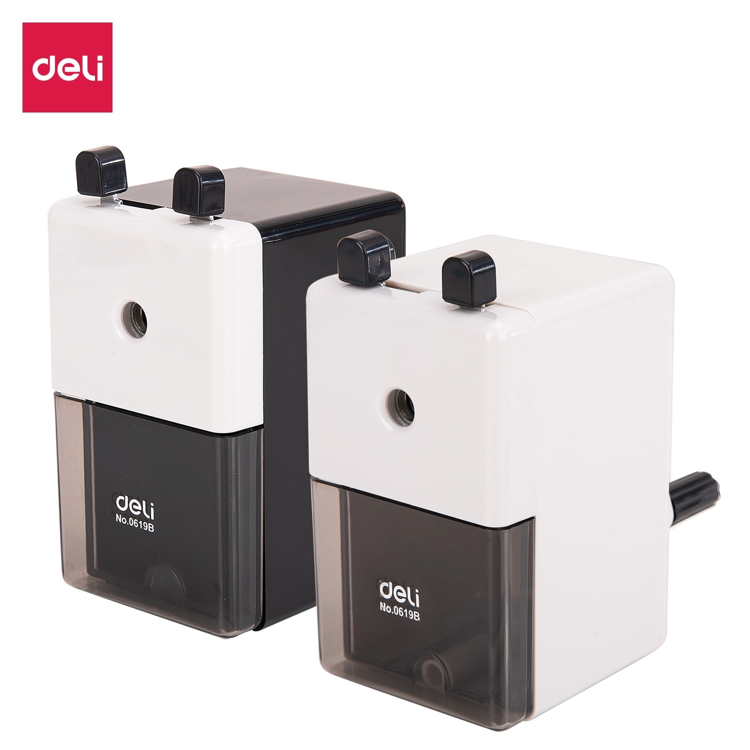 DELI Rotary Pencil Sharpener Large Capacity Durable Pencil Cutter Sharpener Knife Smooth Sharpening Office School Supplies