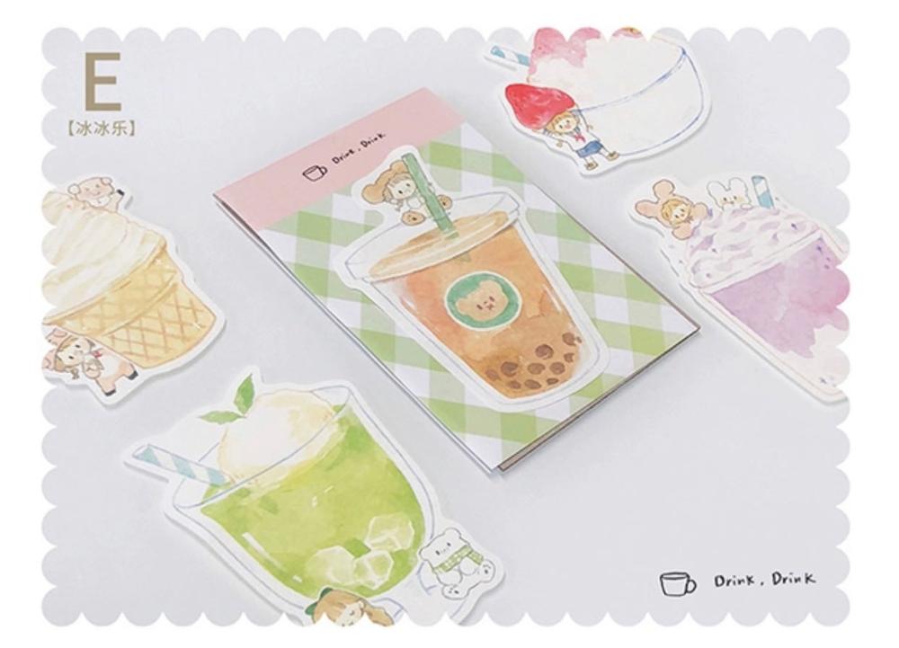 Lovely Girl Memo Set Writing Pad for Card Making DIY Scrapbooking Bullet Journal Planner Notes: E