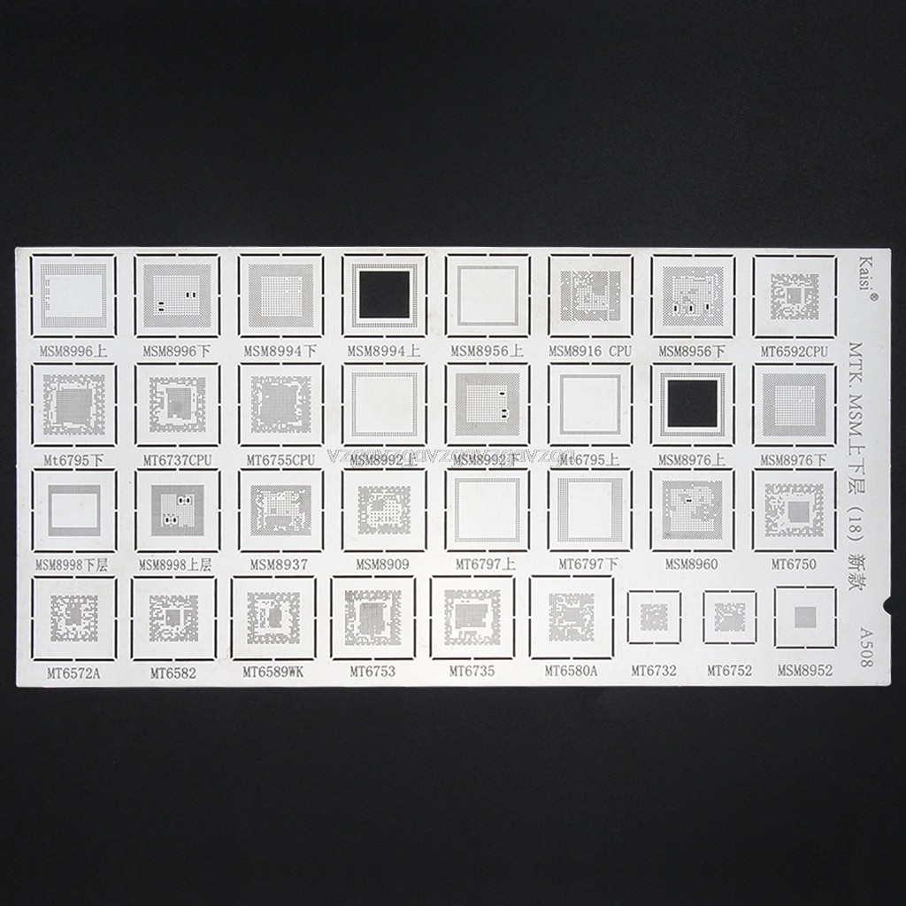 4 st universal bga stencil för mtk msm cpu ram pm power ic reball pin bga direct heat mall  o30 19