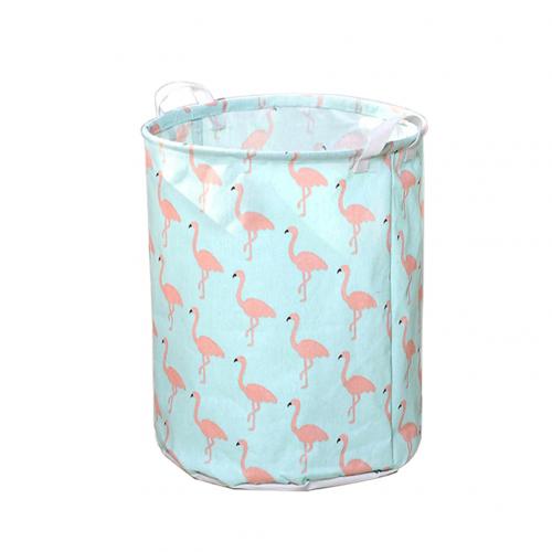 Cesta de ropa sucia de lino y algodón plegable, bolsa de almacenamiento de juguetes funda cartuchera: green