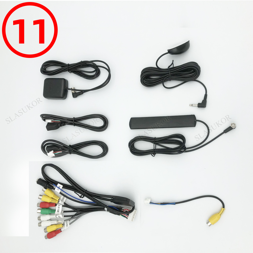 Auto Unit Stereo Draad Kabelboom Compatibel Autoradio Android Interface Mic Rca Usb Audio En Video Kabel Microfoon Adapter: Roze