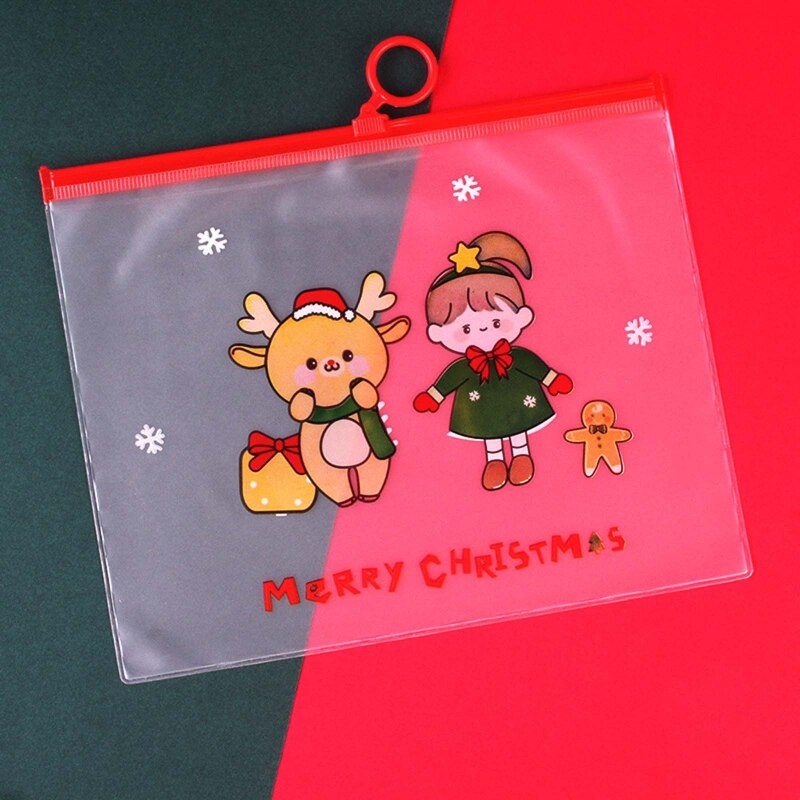 Draagbare Waterdichte Xmas Etui Multifunctionele Make Pouch Pvc Tas Voor Reizen Cosmetica Briefpapier Kleine Ambachten