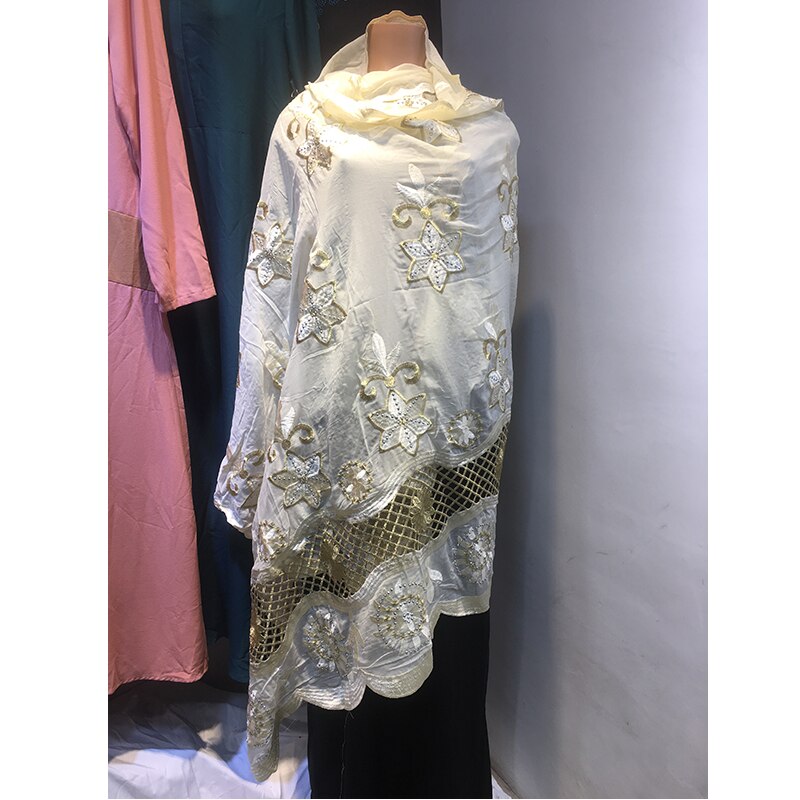 Kashkaha muslimsk afrikansk dubai bomuld pashmina for bede broderi ring stjerne sjal wrap kemisk blonder stjålet net tørklæde pandebånd: Fotofarve 9