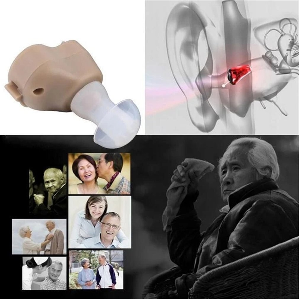 Super Mini Hearing Aid Ear Sound Amplifier Adjustable Tone Hearing Aids Portable Ear Hearing Amplifier for the Deaf Elderly