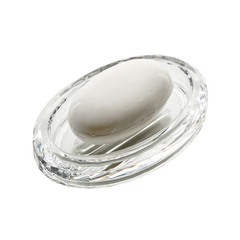 Transparent Acrylic Soap Box Hotel Home Daily Necessities Oval Soap Box Simple and Convenient