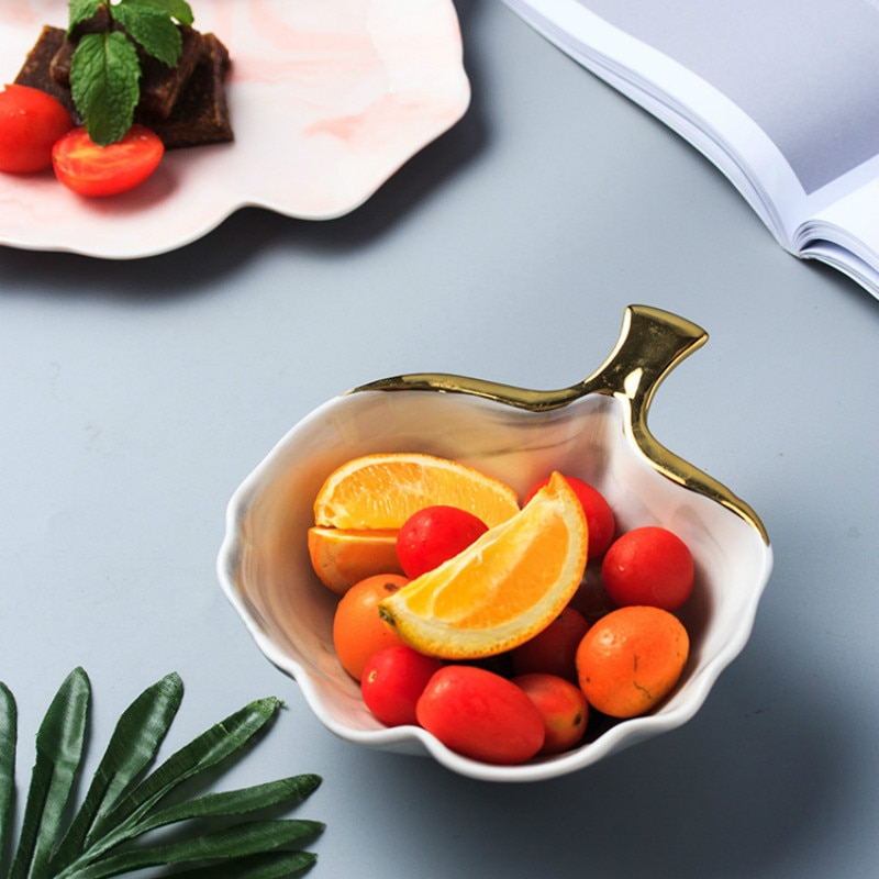 Eenvoudige Gloden Marmer Keramische Schotel Soep Rijstkom Salade Sieraden Opbergvak Decoratieve Servies YHJ021104