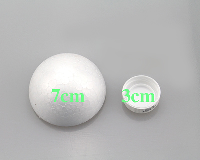 2-30cm de diamètre blanc demi rond solide polystyrène polystyrène polystyrène mousse boules pour enfants/enfants bricolage à la main/matériaux de décoration: 7cm 8pcs