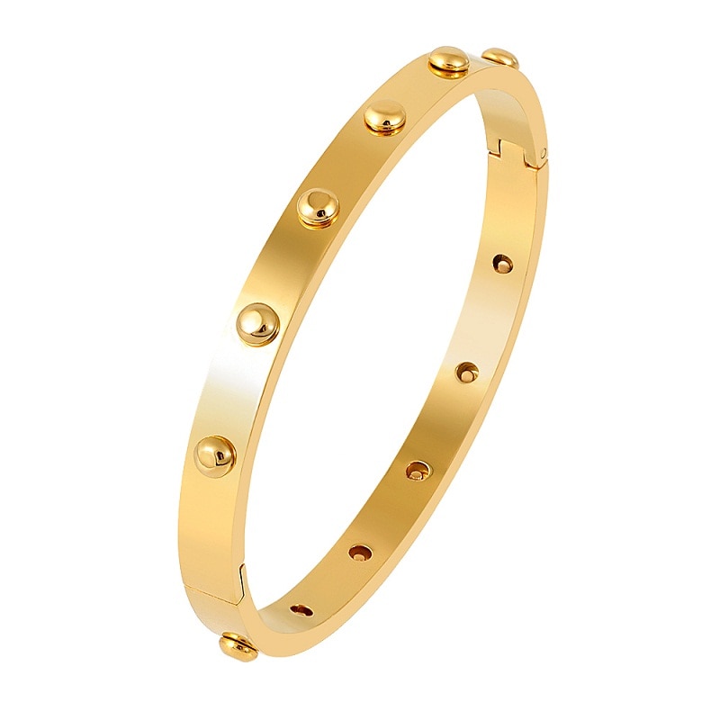 Trendy Kleine Ronde Bal Armbanden voor vrouwen Mode-sieraden Rvs Gold Plating Armband Voor Femme Dames