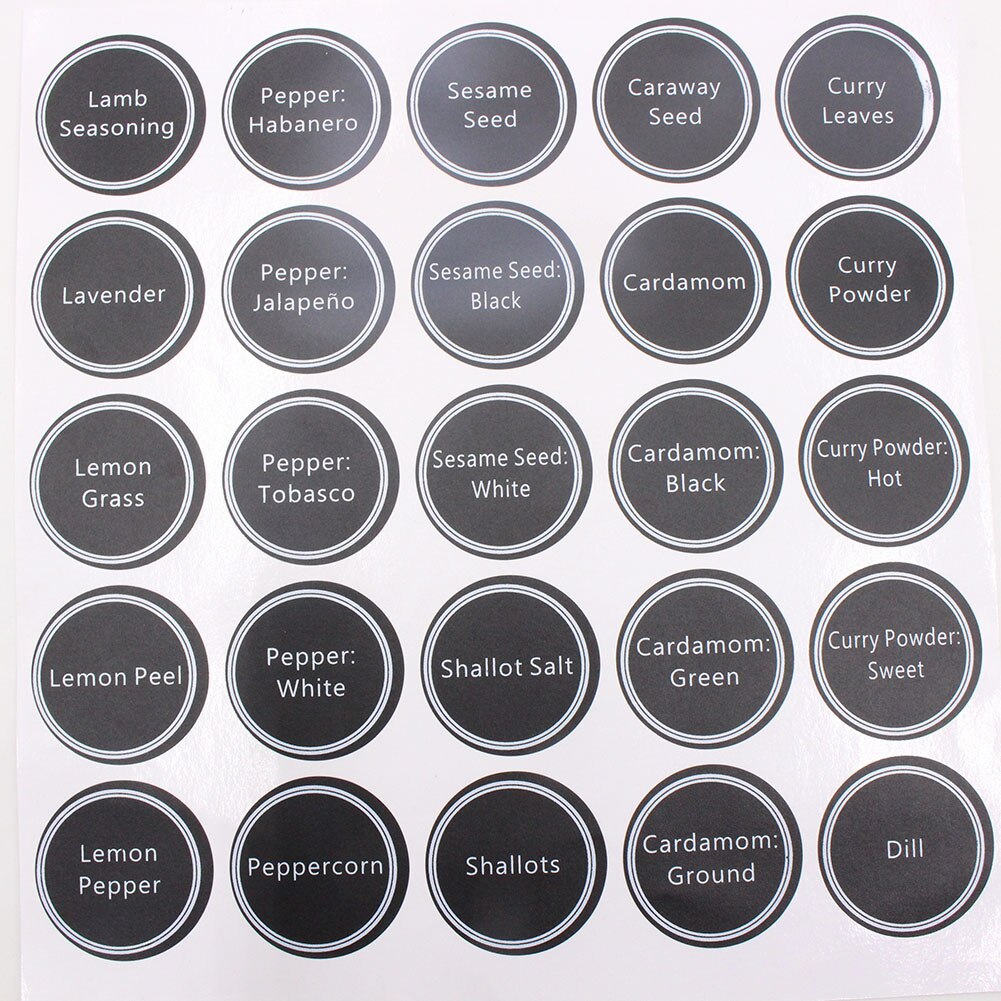 13 stk vandtæt krukke klistermærker runde flaske tags krydderi etiketter pantry trykt indretning hjem tilbehør pvc klæbende køkken