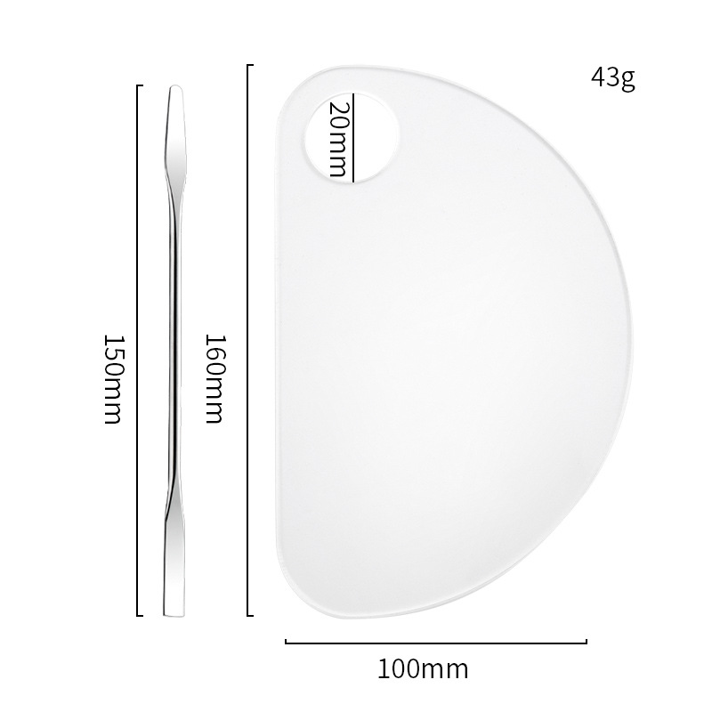 Acryl machen-hoch Mischen Palette Nagel Gel Stiftung Lidschatten Edelstahl Spachtel Kosmetische Mischen Paletten für machen-hoch Manikübetreffend Werkzeug: C