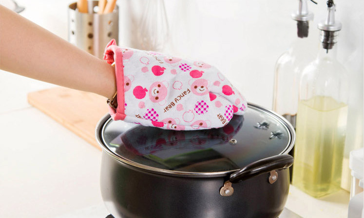 1pc matlaging baking bbq ovn vott kjøkken ovn print hansker votter matlaging baketøy tilbehør hanske  lb 252