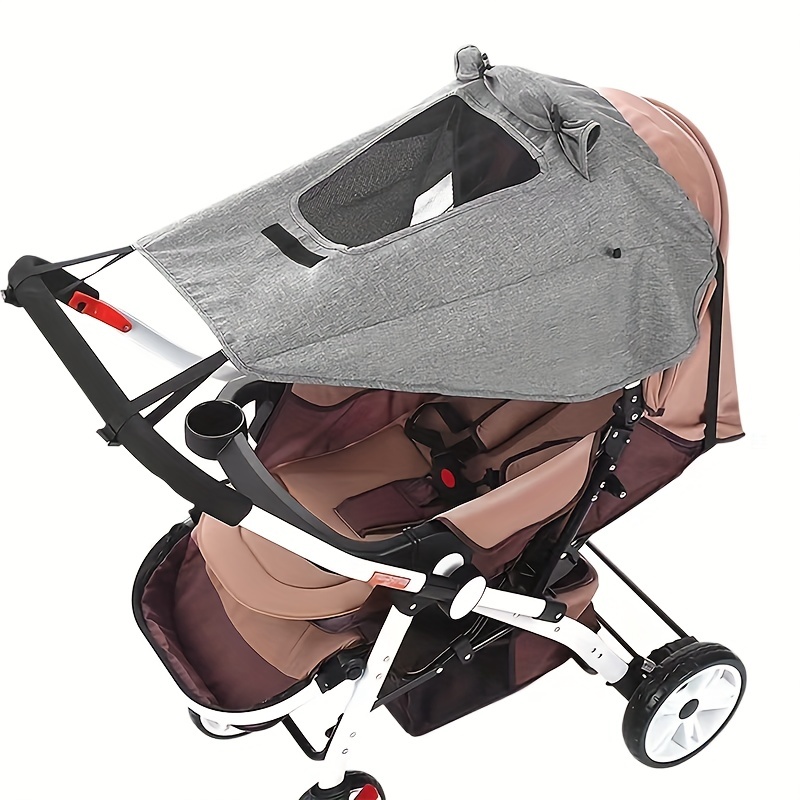 Universele kinderwagenaccessoires zonnescherm bescherming zonnescherm kinderwagenkap reiswieg hoes voor kinderwagen hoes accessoires: Zilver