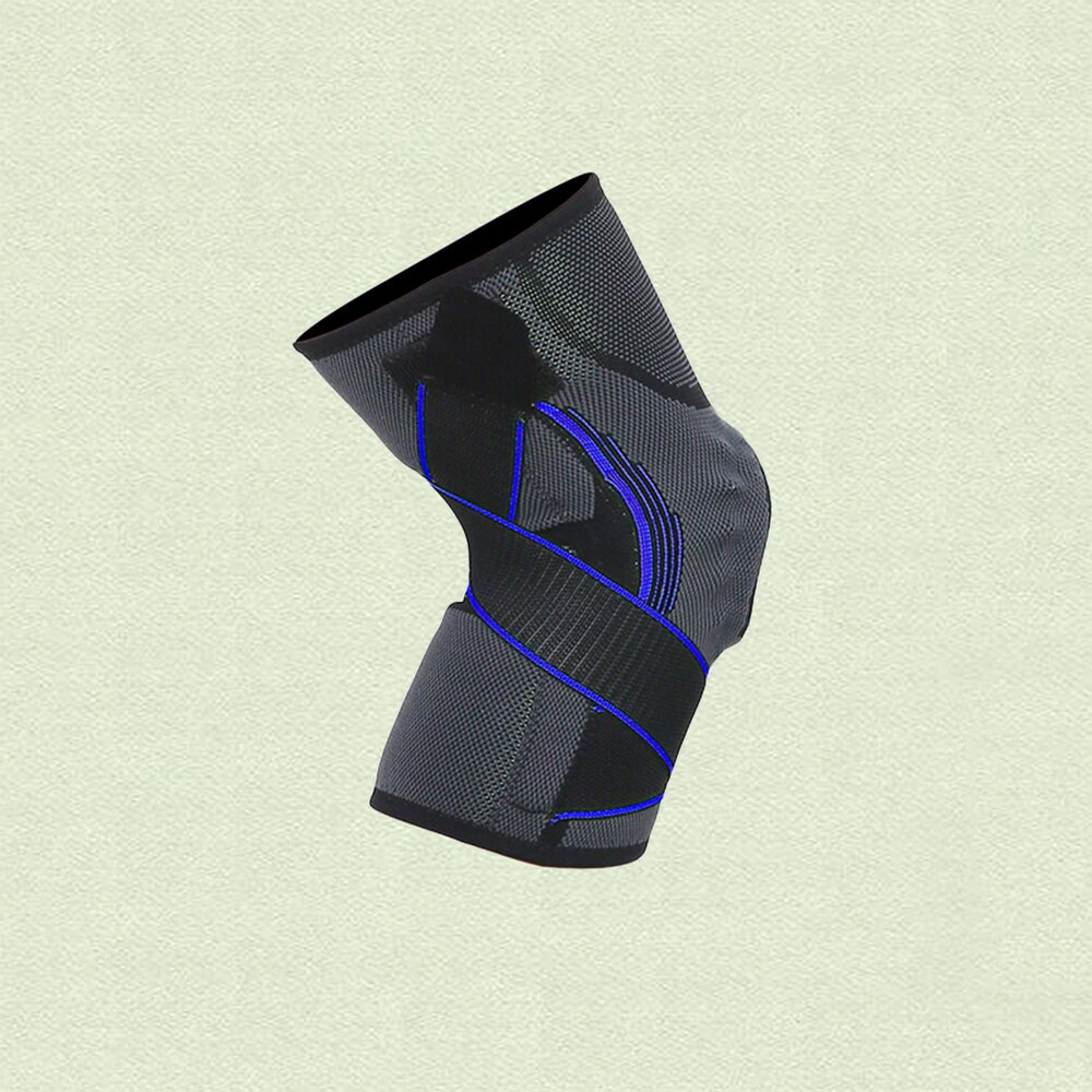 Sport Schutz Getriebe Unterstützung Silikon Frühling Druck Knie Pads Atmungsaktive Basketball Klettern Knie Schutz Ärmel-Größe B