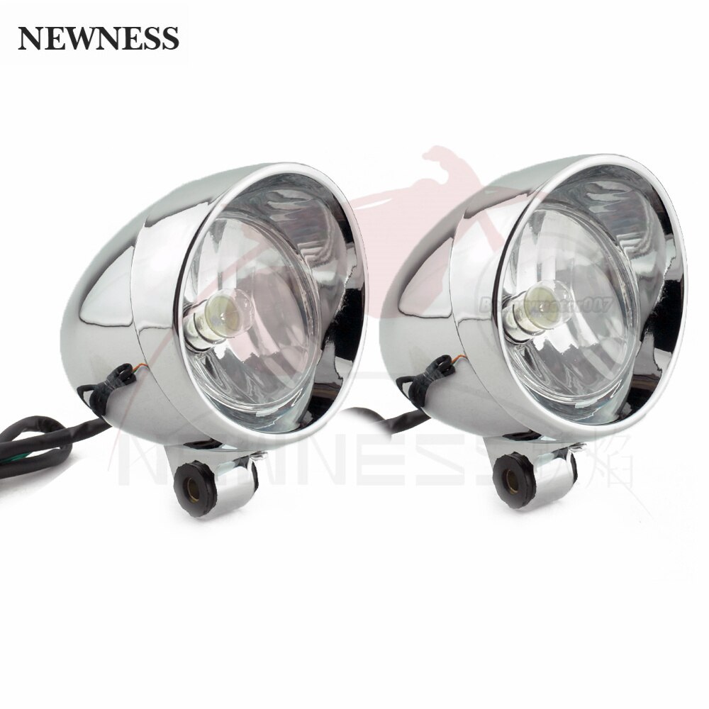 12V motocykl retro reflektory włączony kierunkowskaz światła przeciwmgielne lampy pomocnicze skuter motocykl dla Honda Harley Suzuki kawiarnia biegacz: Fog lekki