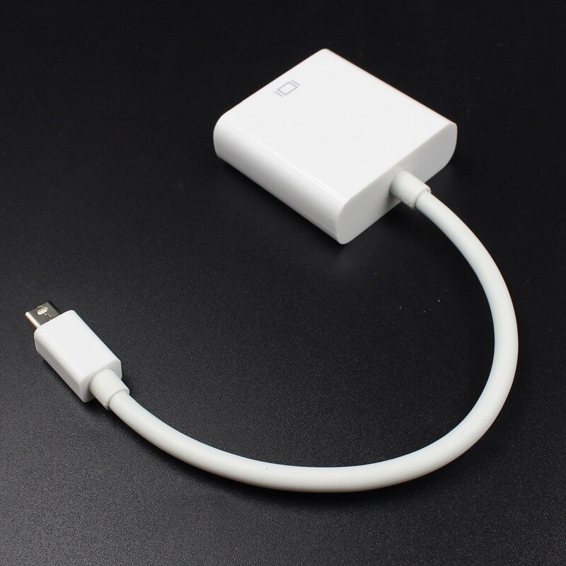 -For MacBook Air Pro iMac Mac Mini Thunderbolt Mini DisplayPort Display Port Mini DP To VGA Cable Adapter 1080P(white)