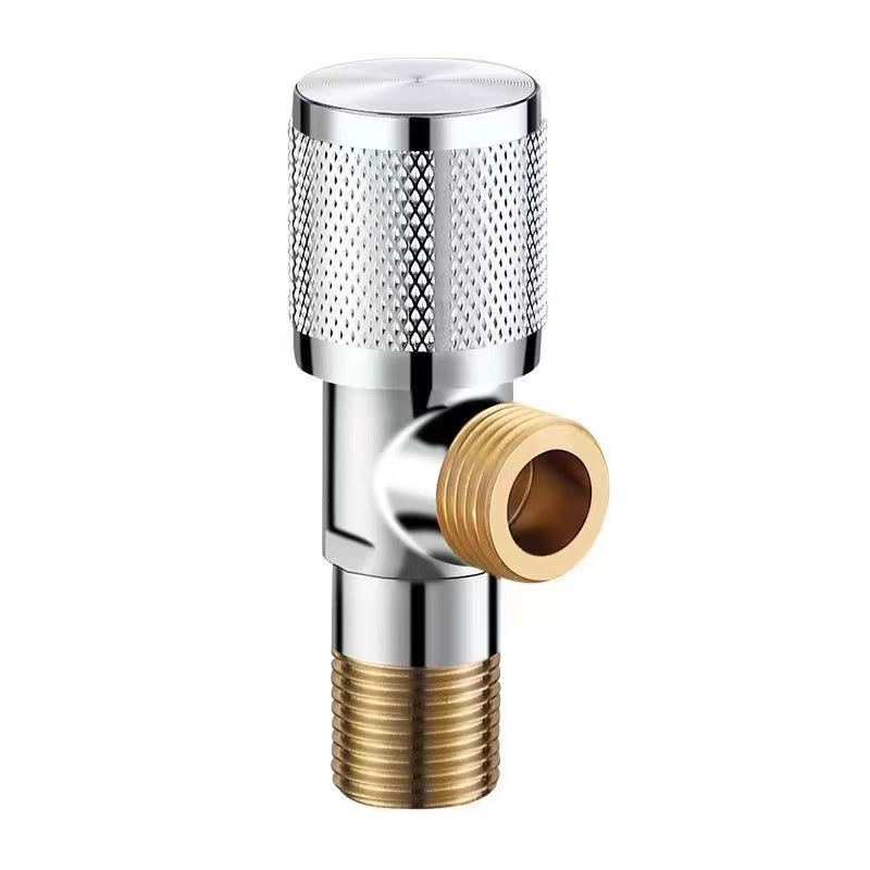 G1/2 Brass Angle Valve Water Stop Valve Bathroom Faucet Stop Valve Kitchen Sink Basin Triangle Valve Water Pressure Regulator: Light Grey