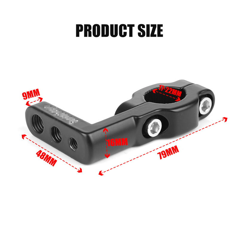 Soporte de manillar de motocicleta de 22mm, soporte de montaje de foco de faro LED, abrazadera de soporte de lámpara de aluminio para bicicleta personalizada Cafe Racer