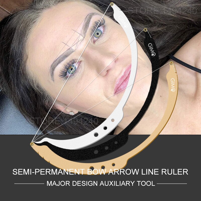 Microblading Mapping Make Up Measuring Tool Eyebrow Positioning Thread Dyeing Liners Semi-Permannet Line Ruler
