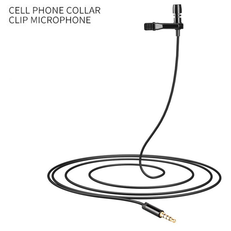 Microphone Lavalier Mic Condenser Computer Microphone Camera Mic 3.5mm Jack for DV PC Laptop