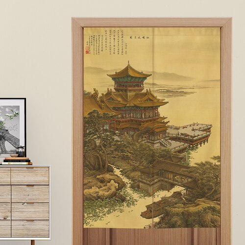 Chinesische Landschaft Tür Vorhang Küche Schlafzimmer Schlecht Halbe Vorhang Feng Shui Vorhang
