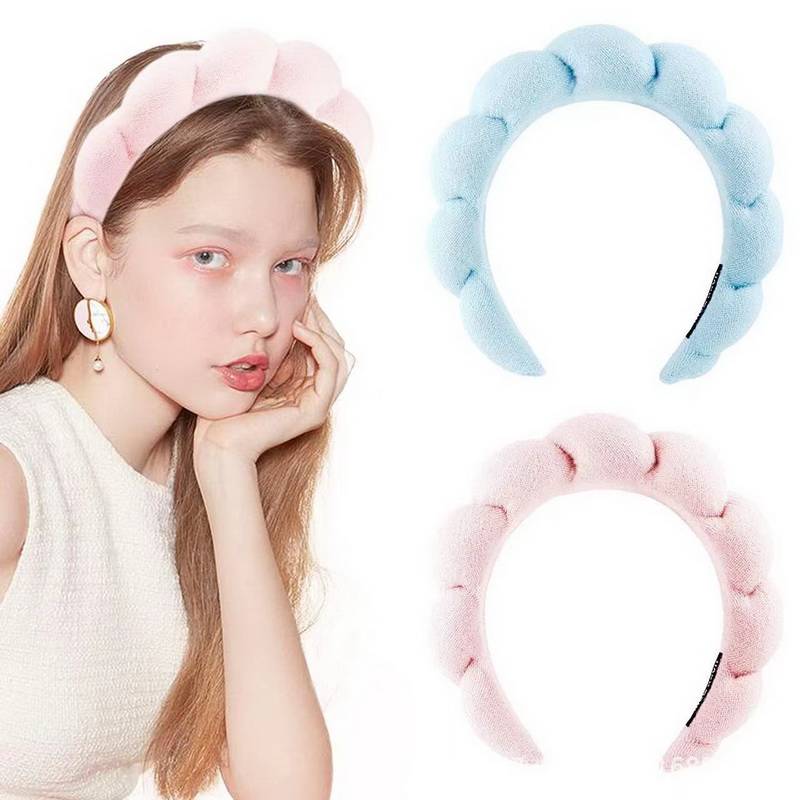 Diadema de esponja antideslizante para mujer, diadema desmaquillar mujer diadema para limpieza facial bandas para el cabello de Spa de Yoga cinta pelo desmaquillar felpas cabello mujer cintillo skincare cinta pelo niña