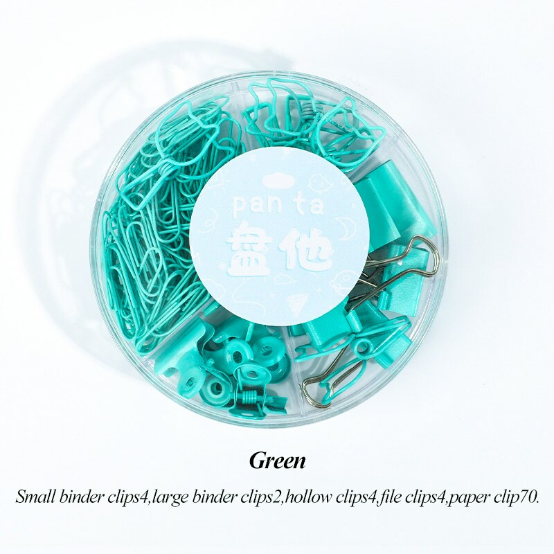 Office Metal Long Tail Clip Dovetail Clip Folder Bookmark Paper Ticket Clip Assorted Clamps Study Binder Clips Binding Supplies: Green-pan-ta