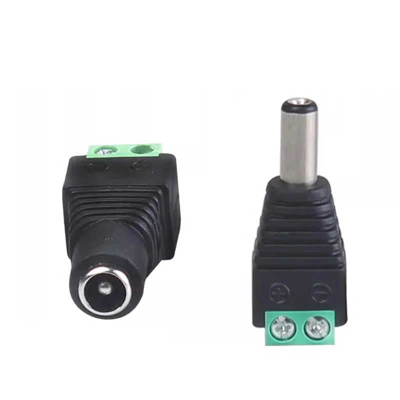 4 Uds 12V DC conector de alimentación Jack macho hembra enchufe barril 2,1mm * 5,5mm adaptador de enchufe CC 2,5mm