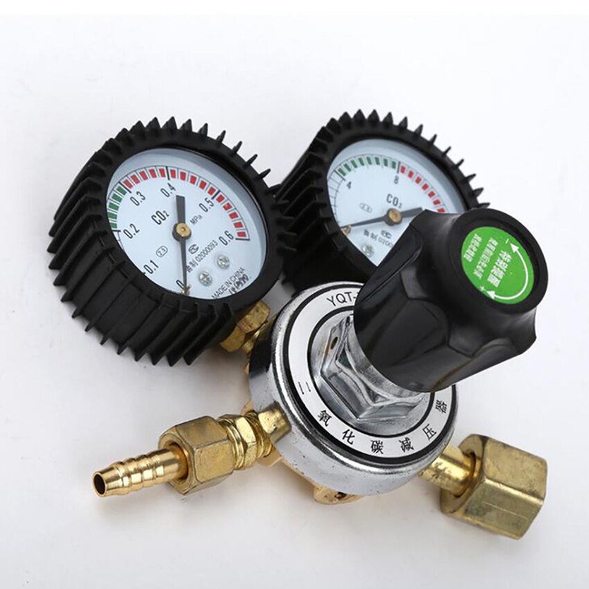 CO2 Pressure Regulator Valve CO2 Pressure Reducer Dual Gauge Gas Gauge Regulator Carbon Dioxide Welding Pressure Reducer