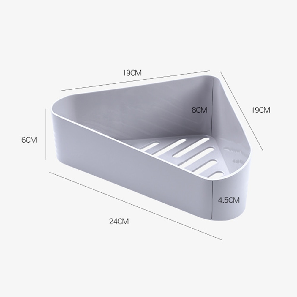 Plastic Suction Wall Corner Bathroom Shelf Suction Rack Organizer Cup Storage Home Bathroom Kitchen Shower Wall Shelf