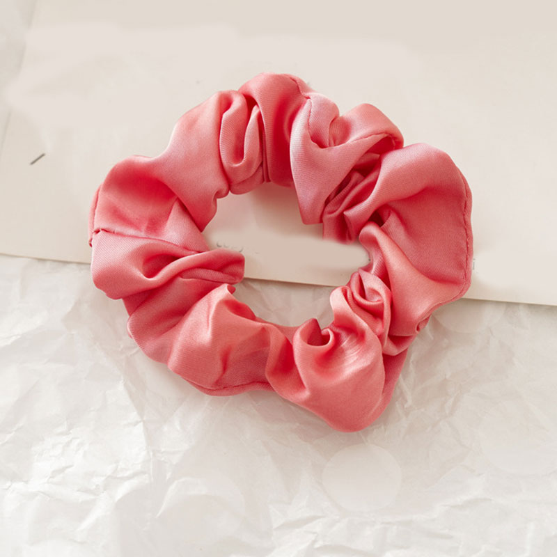 Noir blanc Fine pas cher velours élastique bandes de cheveux Scrunchy cheveux corde pour femmes filles cheveux toilettage accessoires gros bijoux: Rose