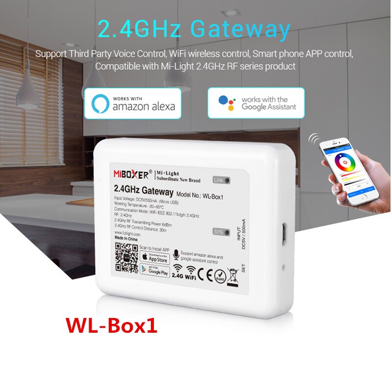 Miboxer 6w rgb + cct ledet hagelys + strømkabelsett  ip66 vanntett milight  dc 24v ledet hageplenlampe belysning futc 08 futc 08a: Wl-boks 1