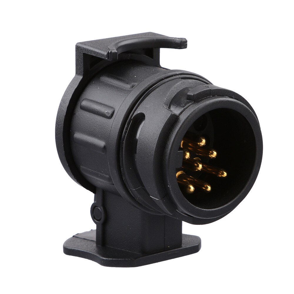 Car Trailer Truck Converter Tow Bar Socket 13 Pin to 7 Pin Plug AdapterBlack 8.23