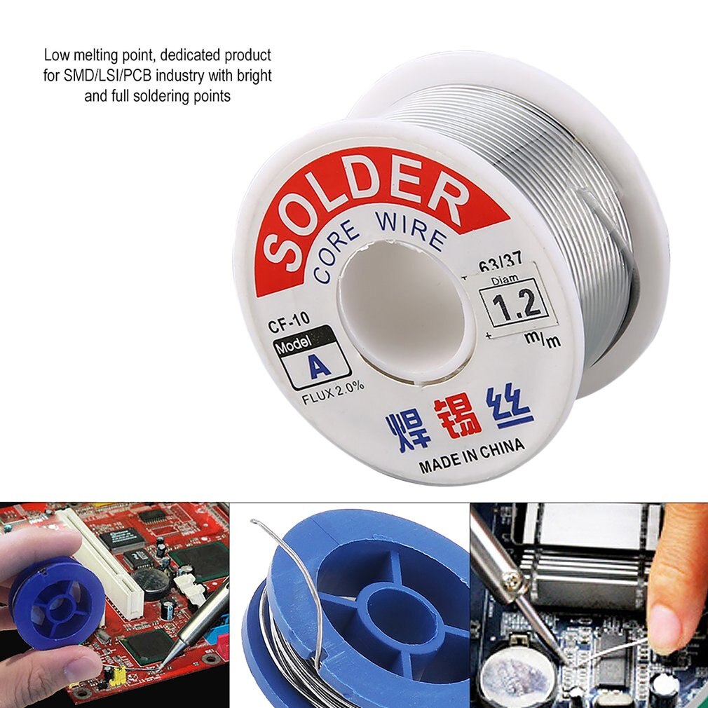 1.2Mm 2% Flux Tin Lood Rosin Roll Core Zilver Soldeer Lassen Solderen Repareren Tool Reel Melt Kit Elektrische smelten