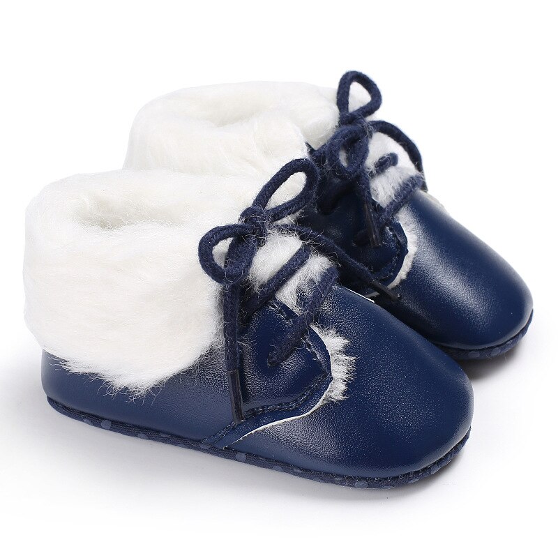 bébé -né hiver neige bottes enfant en bas âge infantile doux chaussures chaussons 0-18M: Bleu / 7-12 mois