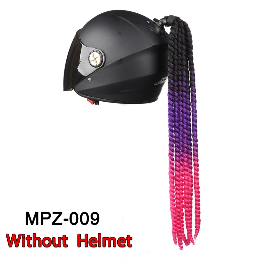 Casque de moto à tresses, queue de cheval tressée, pour Motocross, accessoires de décoration de cheveux: mpz-009