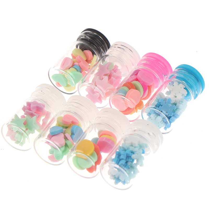 4Pcs/Set 1:12 Dollhouse Miniatuer Furniture Toys Candy Glass Jar for Dolls Decor