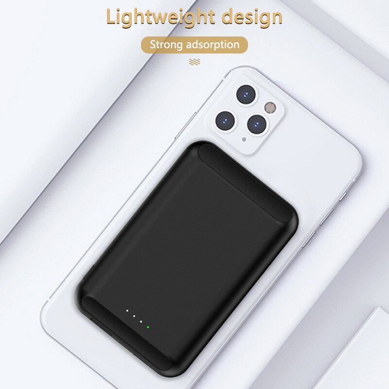 Magnetic Wireless Charging Powerbank 5000mAh Power Bank for iPhone 11 12 pro Max XS XR 8 Ultra-thin External Battery Power bank