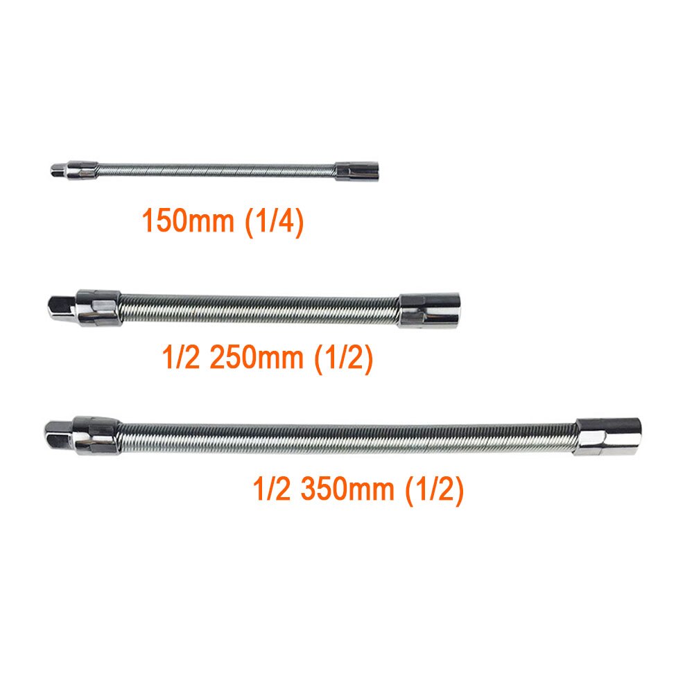 Spring Long Hand Tool Shaft Socket Drive Ratchet Wrench Extension Bar Durable Rustproof Flexible Adapter Alloy Practical