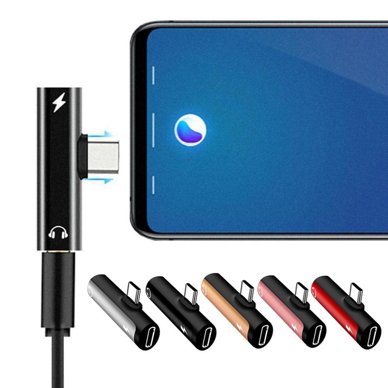 2 in 1 Typ C Zu 3,5mm Kopfhörer Jack Adapter Aux Audio- Typ C Ladung Konverter Für Xiaomi Redmi/Samsung USB Ladung Verbinder