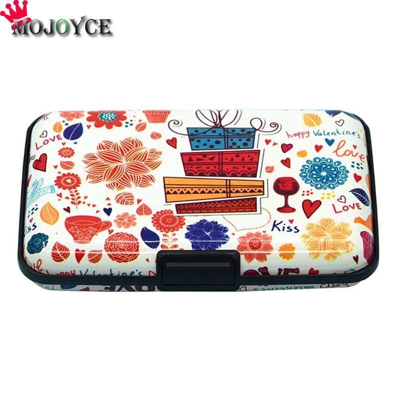 Boîte de cartes de crédit Anti-vol, numérisation RFID imprimée pour femmes, poche porte-cartes: 03