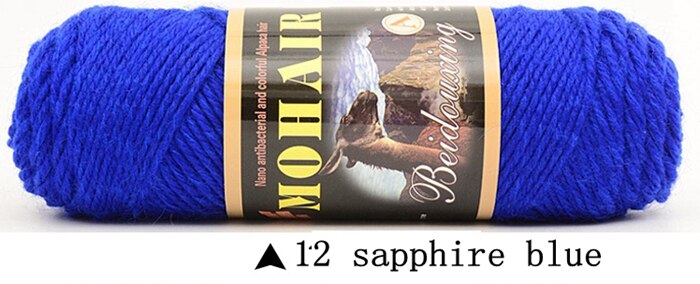 100g / ball mohair ull heklegarn for håndstrikking myk genser lue skjerf kashmirtråd laine a tricoter visan: 12