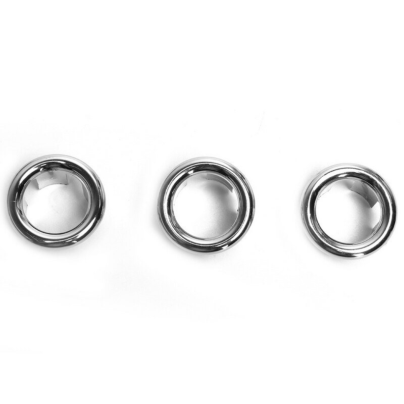 3 stks Zilveren Ronde Keramische Wastafel Overloop Gat Decoratieve Cover Badkamer Accessoires