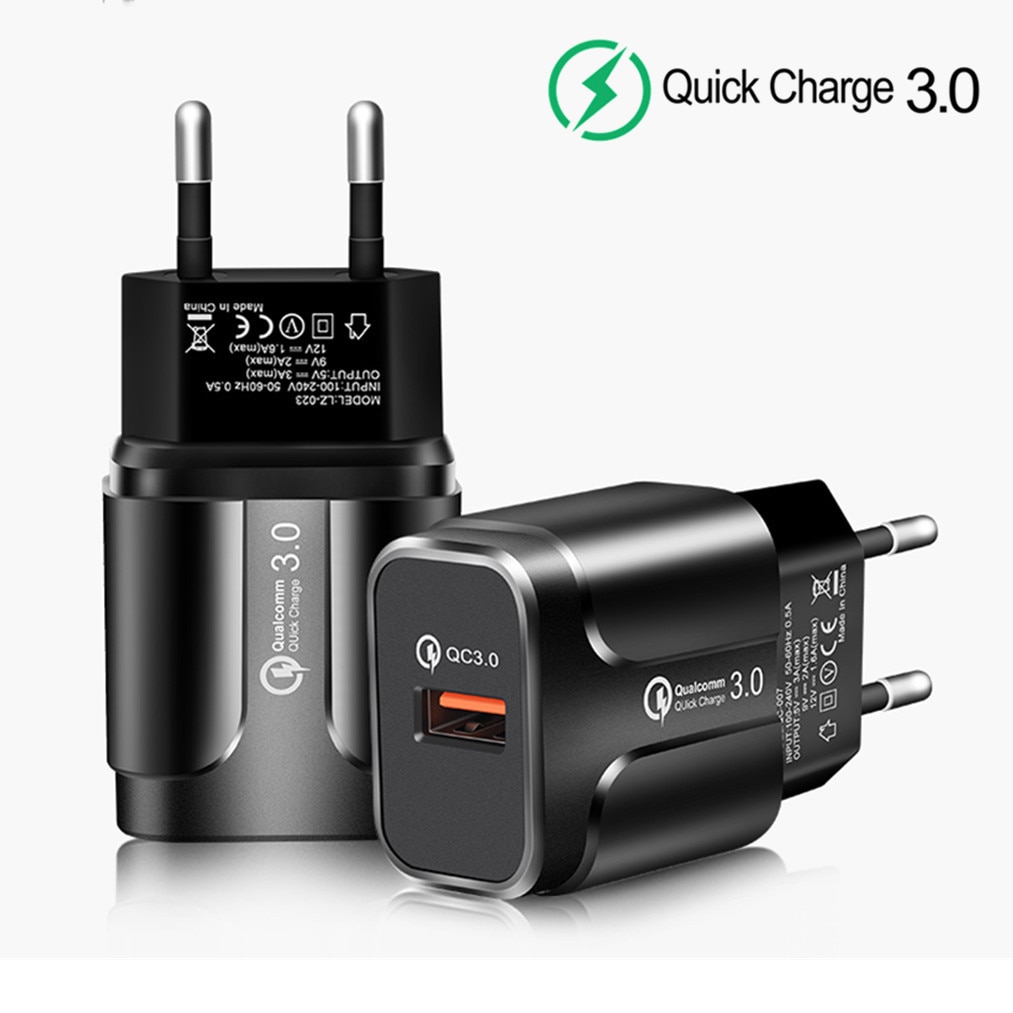 Universele Eu Charger 5V 3A Snelle Lading Qc 3.0 Travel Charger Voor Iphone Xs Max Xr Huawei P30 P20 pro Samsung Telefoon Tabletten