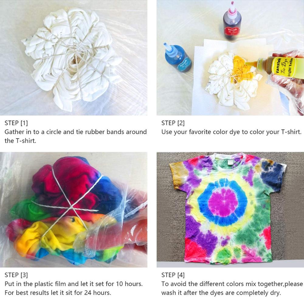 5-Color Tie Dye Kit，DIY Tie-Dye by yourself，Fuchsi... – Grandado