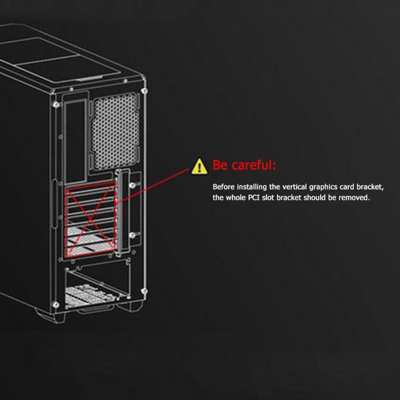 Grafica Supporto di Carta Del Basamento In Metallo Scheda Video di Estensione Staffa di Montaggio con grafica cavo di prolunga per 7 PCI Telaio Cassa del PC