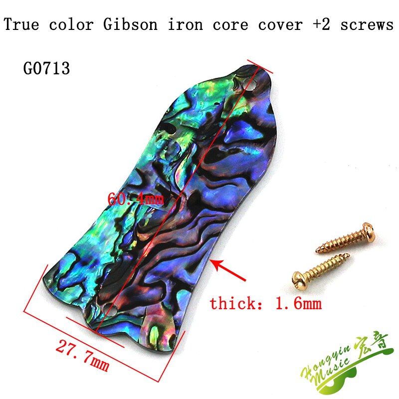 1 Piece Acoustic Guitar Electric Guitar Truss Rod Cover Iron Core Bell-Shaped 2 Hole 3 Hole LP SG Matching screw: Colourful G0713