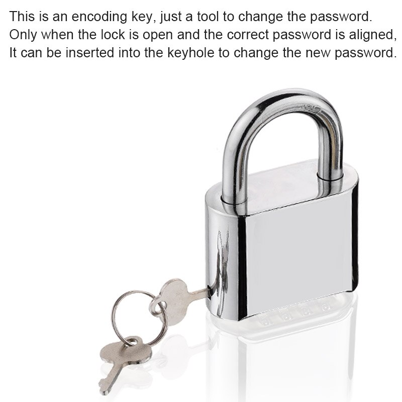 Combination 4 Number Code Security Anti Rust Padlock Set for Gym Sports Fence School Employee Locker Outdoor Fence Padlock